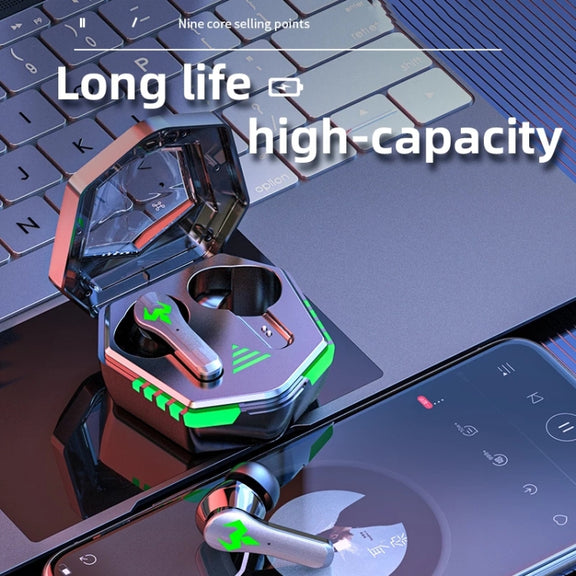 N35 TWS Colorful Light In-Ear Low Latency Wireless Bluetooth Game Earphones, Style: Non-digital Display