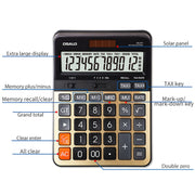 OSALO OS-3TV 12-digit LCD Screen Solar Dual Power Supply Desktop Calculator