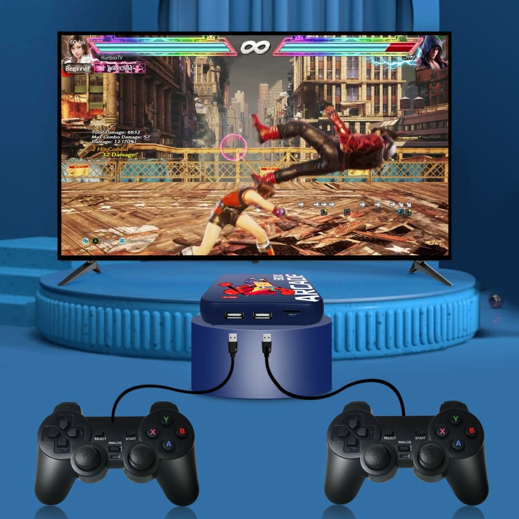 Arcade Box 64G Wired Video Game Machine Box 4K HD Display For PS1/PSP/N64/DC, US Plug