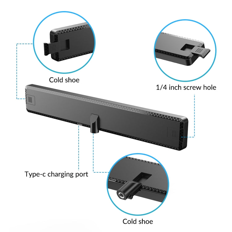 APEXEL APL-FL06 Portable Square Strip Live Video Conferencing Fill Light
