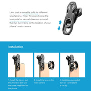 APEXEL APL-HB100MM HD Insect Jewelry 100 Micro External Mobile Phone Lens(Telephoto Clip)
