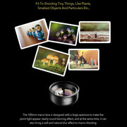 APEXEL APL-HB100MM HD Insect Jewelry 100 Micro External Mobile Phone Lens(Telephoto Clip)