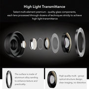 APEXEL APL-HB5 5 in 1 Wide Angle Macro Fisheye HD External Mobile Phone Lens(Set)