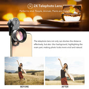 APEXEL APL-HB5 5 in 1 Wide Angle Macro Fisheye HD External Mobile Phone Lens(Set)