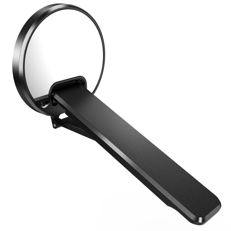 Aluminum Alloy Mobile Phone Bracket Ultra-thin Rotating Back Stick Lollipop Mirror Bracket(Black)