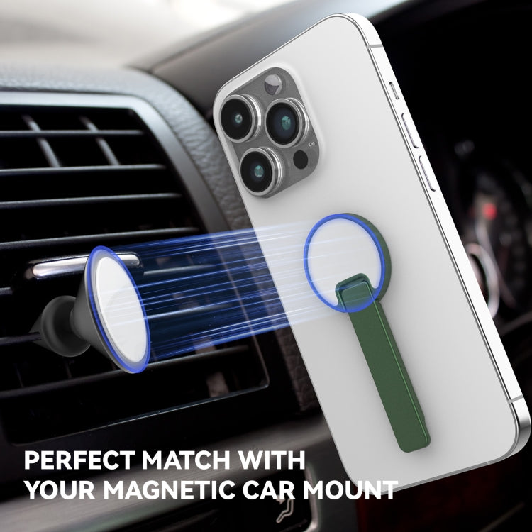 Aluminum Alloy Mobile Phone Bracket Ultra-thin Rotating Back Stick Lollipop Mirror Bracket(Black)