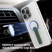Aluminum Alloy Mobile Phone Bracket Ultra-thin Rotating Back Stick Lollipop Mirror Bracket(Black)