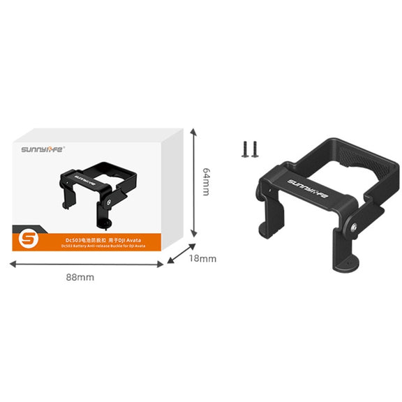 Sunnylife AT-DC503 For DJI Avata Battery Anti-Release Buckle Anti-Loose Falling Folding Buckle(Black)
