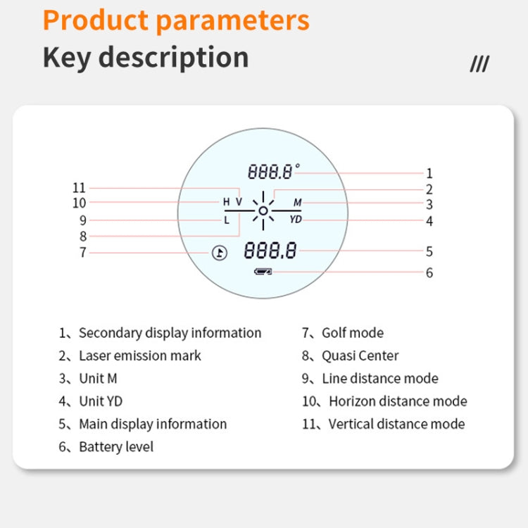ARTBULL LS-650 Outdoor Golf Laser Rangefinder 650m Altimeter Telescope