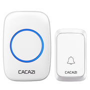 CACAZI A06-DC 1 To 1 Battery Type Smart Home Wireless Water-resistant Music Doorbell(White)