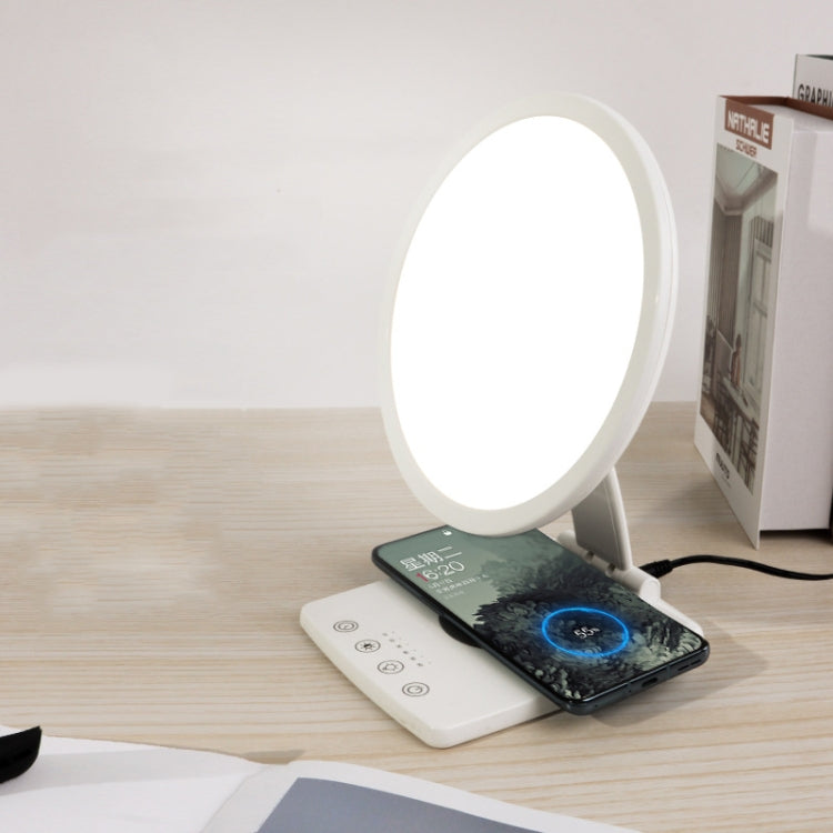 Wireless Charger SAD Therapy Light Intelligent Timing Emotional Physiotherapy Light(UK Plug)