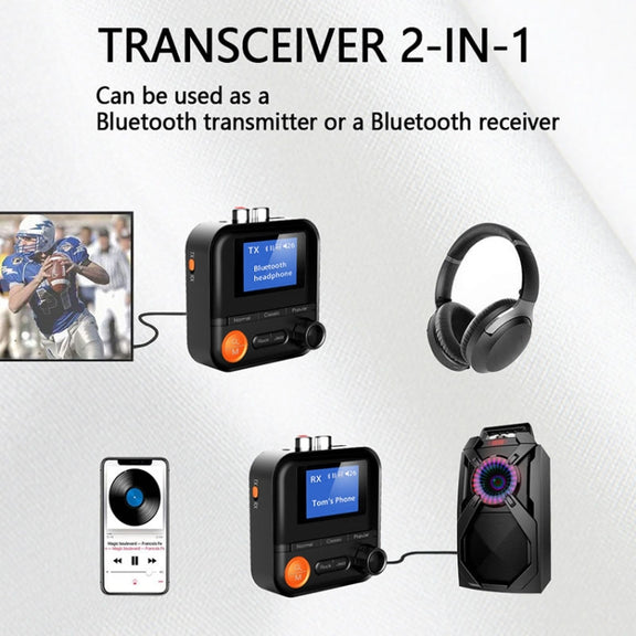 BR05 AUX 2RCA TF Bluetooth Adapter Wireless Receiver Transmitter