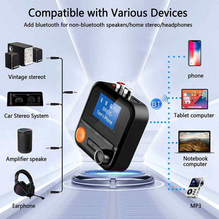 BR05 AUX 2RCA TF Bluetooth Adapter Wireless Receiver Transmitter
