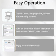 BR05 AUX 2RCA TF Bluetooth Adapter Wireless Receiver Transmitter