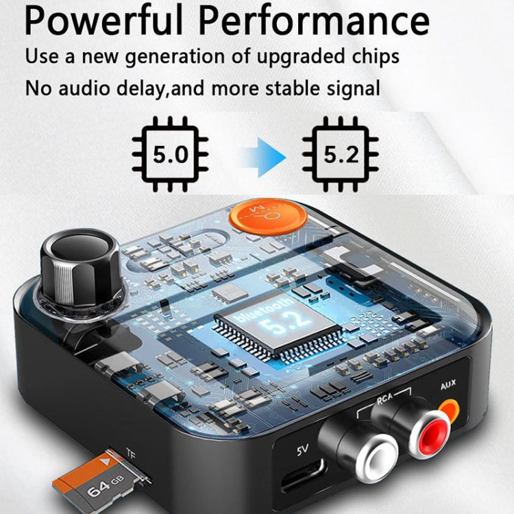 BR05 AUX 2RCA TF Bluetooth Adapter Wireless Receiver Transmitter