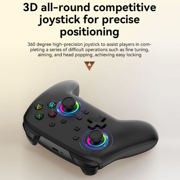 Wireless Bluetooth Somatosensory Vibration Gamepad for Nintendo Switch/Switch PRO, Color: Black Gold