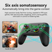 Wireless Bluetooth Somatosensory Vibration Gamepad for Nintendo Switch/Switch PRO, Color: Black Gold