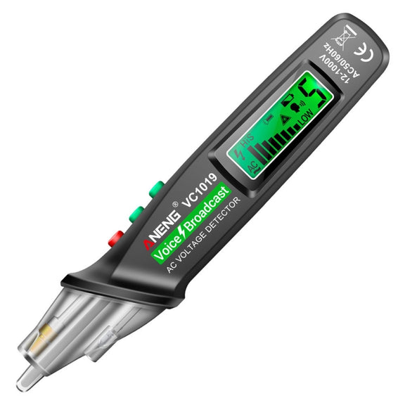 ANENG VC1019 Non-Contact Induction Electric Pen High-Precision Line Detection Breakpoint Voice Test Pen(Black)