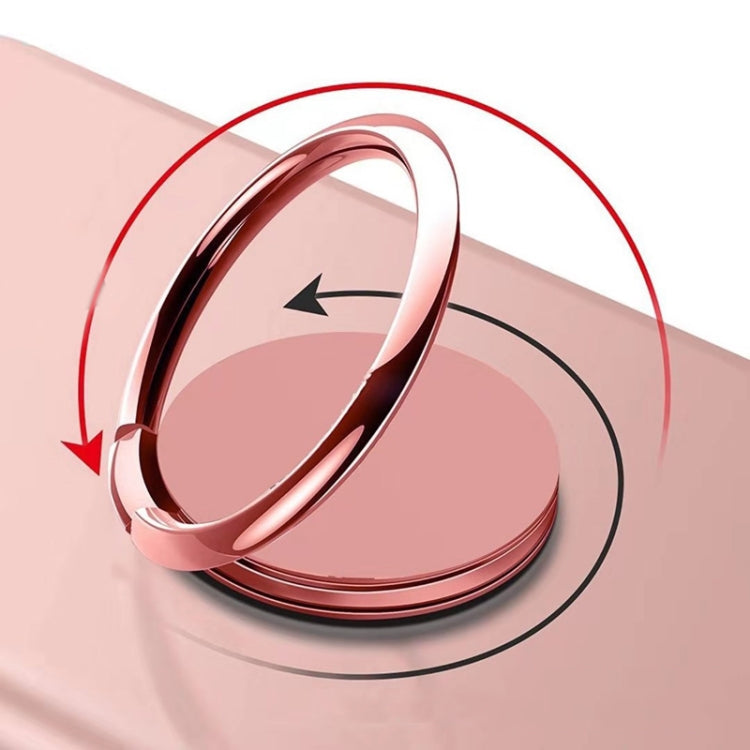 Full Metal Bracket 360 Degree Rotating Magnetic Phone Ring Buckle(Gold)