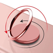 Full Metal Bracket 360 Degree Rotating Magnetic Phone Ring Buckle(Gold)