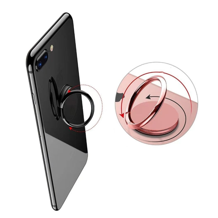 Full Metal Bracket 360 Degree Rotating Magnetic Phone Ring Buckle(Gold)