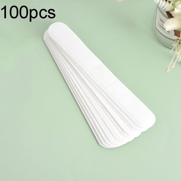 100pcs Disposable Hat Brim Stickers Shirt Collar Anti-dirty Sweat-absorbing Stickers(White)