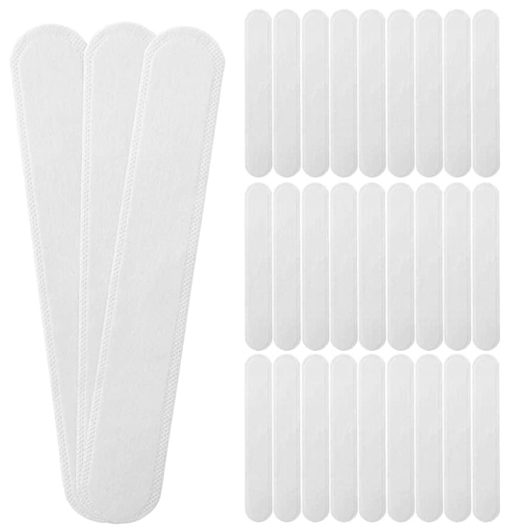 100pcs Disposable Hat Brim Stickers Shirt Collar Anti-dirty Sweat-absorbing Stickers(White)
