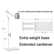 175cm Mobile Phone Tablet Live Broadcast Bedside Lifting Bracket Telescopic Cantilever Model (White)