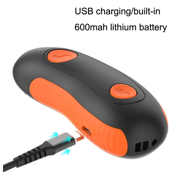 Ultrasonic Pet Trainer Handheld Sonic Dog Repeller Portable Electronic Dog Trainer(Orange)