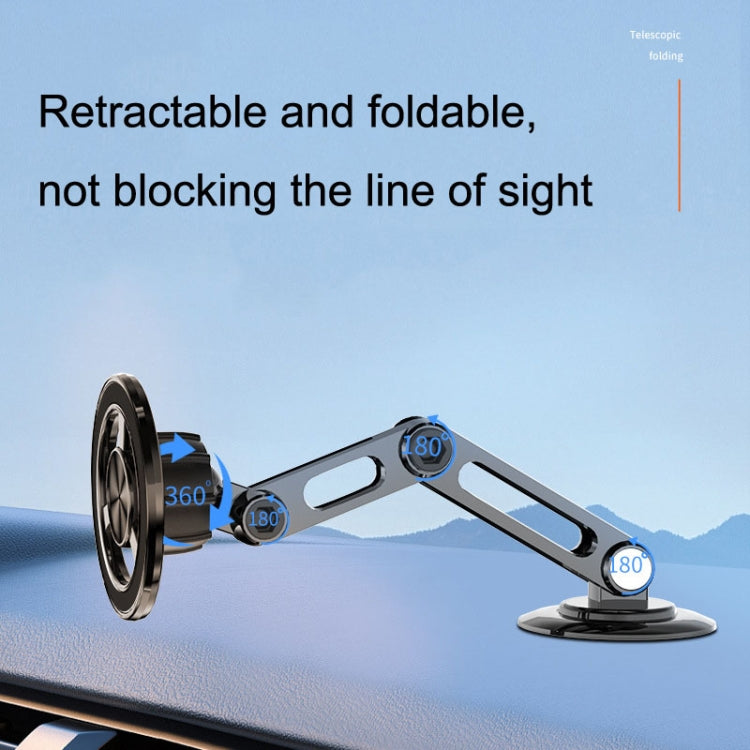 Magsafe Magnetic Mobile Phone Bracket Metal Car Navigation Folding Bracket(Black)