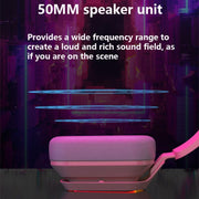Ajazz AX368 Computer Game Audio Recognition RGB Headset 7.1 Channel Version (Pink)