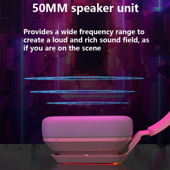 Ajazz AX368 Computer Game Audio Recognition RGB Headset 7.1 Channel Version (Pink)