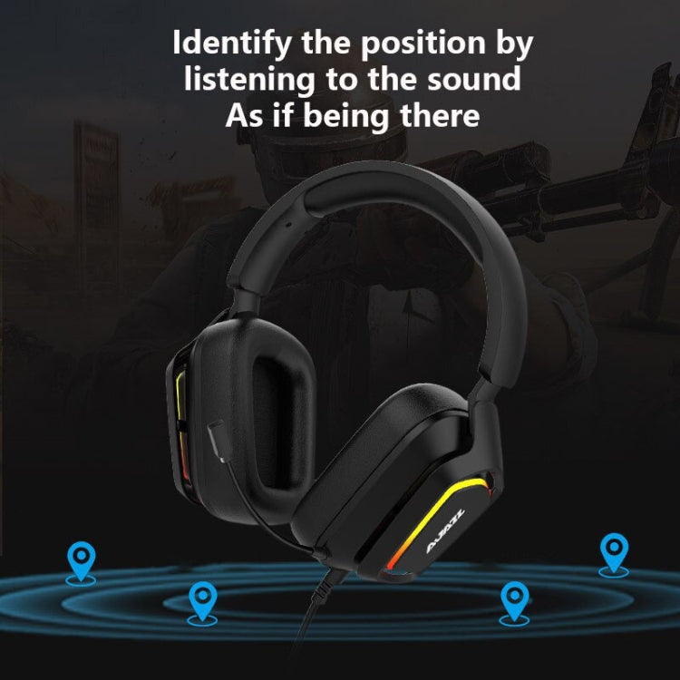 Ajazz AX368 Computer Game Audio Recognition RGB Headset 7.1 Channel Version (Pink)