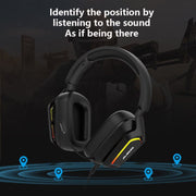 Ajazz AX368 Computer Game Audio Recognition RGB Headset 7.1 Channel Version (Pink)