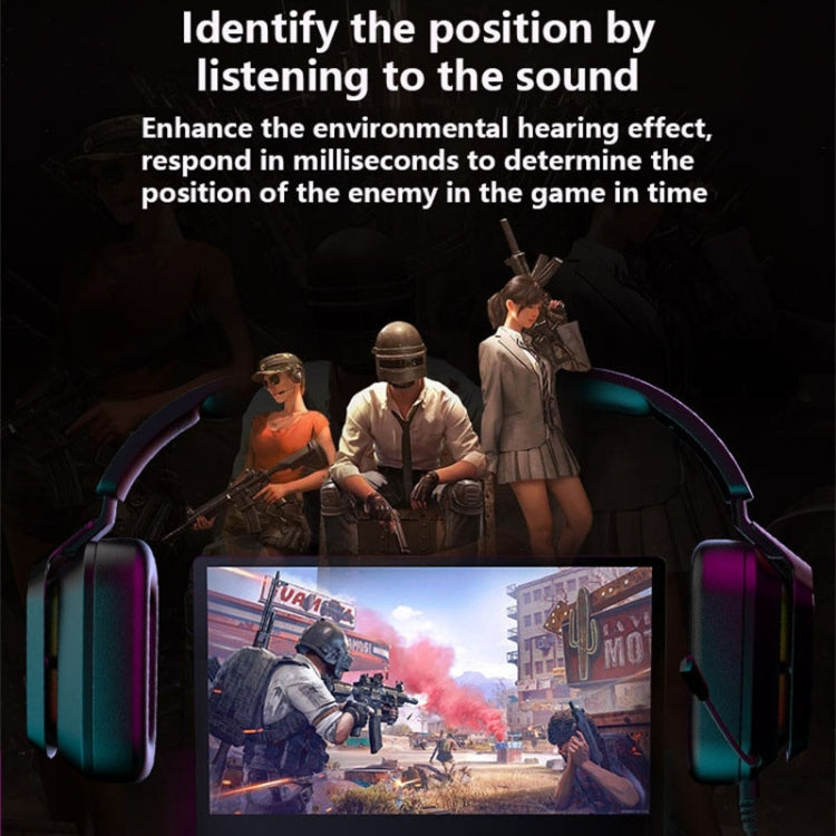 Ajazz AX368 Computer Game Audio Recognition RGB Headset 7.1 Channel Version (Pink)