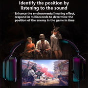 Ajazz AX368 Computer Game Audio Recognition RGB Headset 7.1 Channel Version (Pink)
