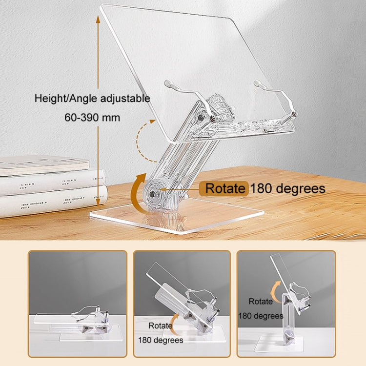 Student Desktop Reading Rack Transparent Acrylic Tablet Stand, Style: B Model