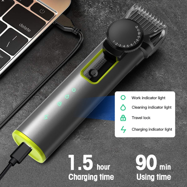 IPX5 Water-resistant Men Multi-Functional Barber 4 In 1 Shaver Nose Hair Set USB Charging Push