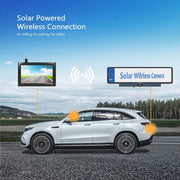 Solar Powered Rear View System Reversing Wireless Transmission Car Camera Display(RC01)