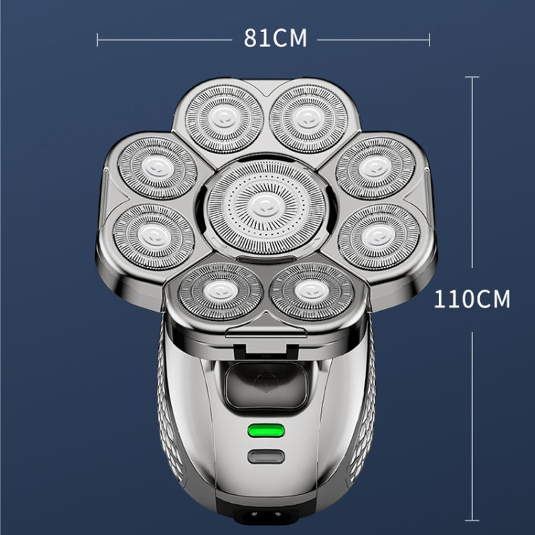 6 In 1 9 Knife Head Multifunctional USB Shaver Full Body Water Washing Shaver Men Hair Bald