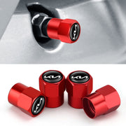 3sets/12pcs For KIA KN Car Tire Valve Core Decorative Metal Cap(Red)
