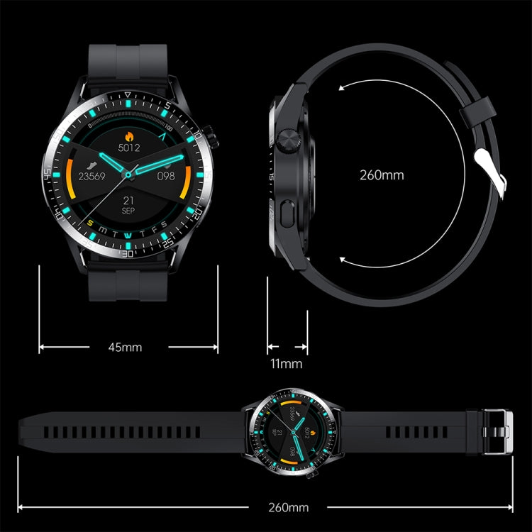 Sports Wellness Tracking Water-resistant Smart Call Watch With NFC Function, Color: Silver-Brown Leather