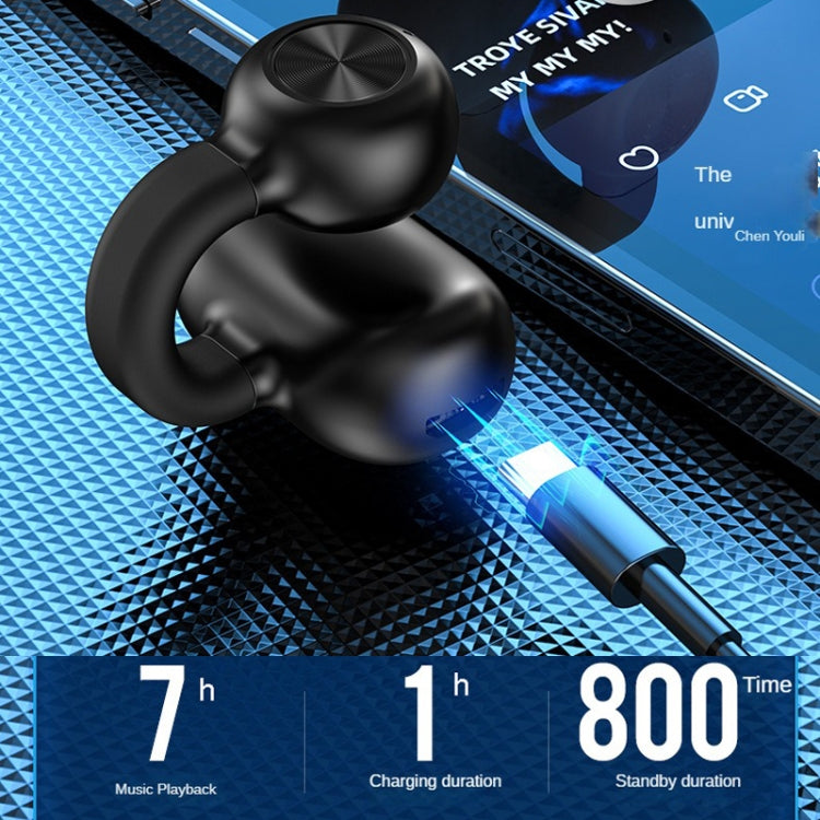 Z28 Wireless Ear Clip Type Single-Ear Bluetooth 5.3 Earphone(White Box Packag)