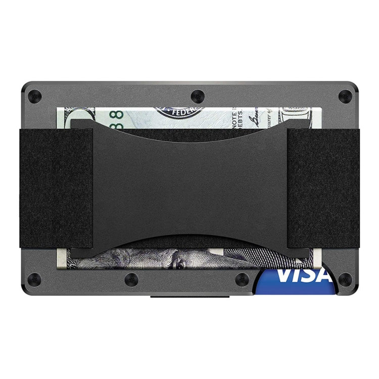 Credit Card Holder Wallets RFID Blocking Slim Metal Card Clip, Color: Blue Forging Carbon