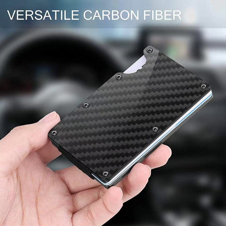 Credit Card Holder Wallets RFID Blocking Slim Metal Card Clip, Color: Golden Forging Carbon