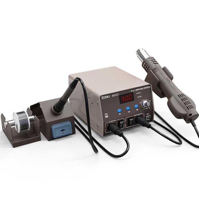 BAKU BA-601C+ Digital Display 2-In-1 Electric Soldering Iron Heat Exchanger Mobile Phone Maintenance Desoldering EU Plug 220V