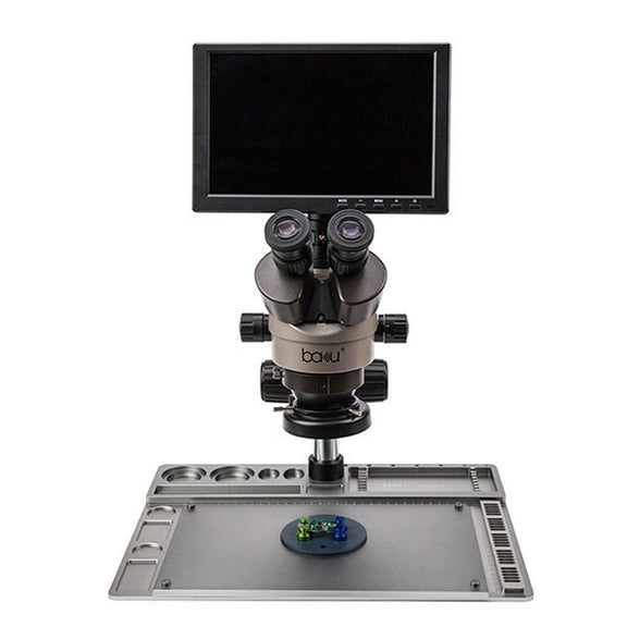 BAKU BA-011 Binomial Electronic Microscope Jewelry Appraisal Mobile Phone Repair With PCB Patch Repair Platform(EU Plug 220V)