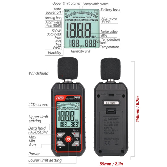 TASI TA651B Household Noise Tester Decibel Device