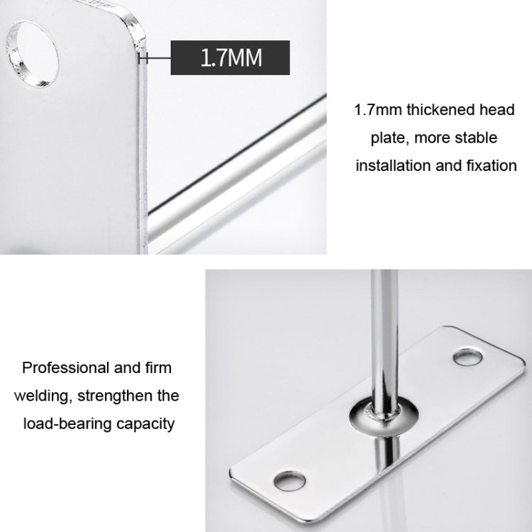 20cm 2pcs 6mm Thick Nail Wall Display Jewelry Hooks Single Wire Hook