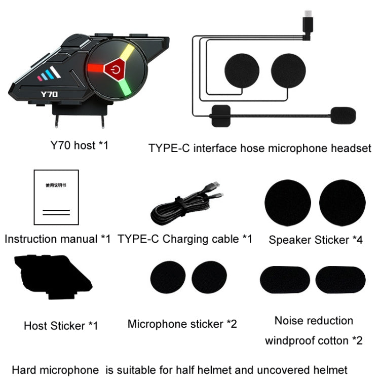 KUQIBAO Motorcycle Helmet Built-in Water-resistant Bluetooth Earphone(Hard Microphone)